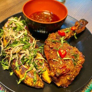 2 bole and well grilled chicken
